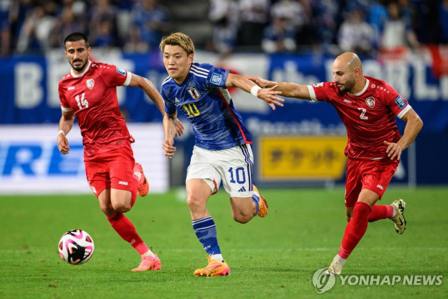 일본 도안 리쓰의 아시안컵 경기 장면