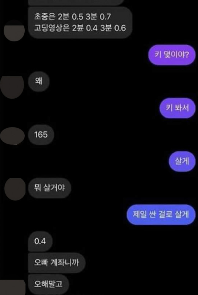 A군이 SNS에서 음란물 구매자와 나눈 대화