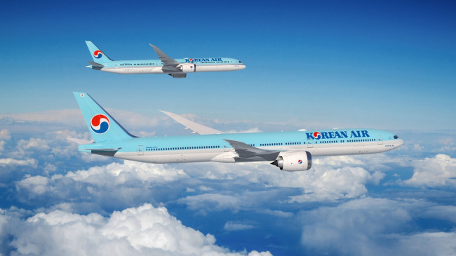 대한항공 B777-9(아래) 및 787-10(위)