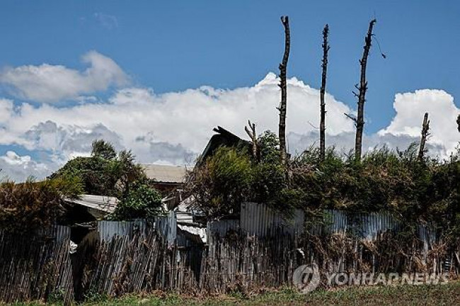 불에 탄 케냐 학교 기숙사 모습