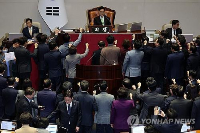 한덕수 대통령 권한대행 국무총리에 대한 탄핵소추 가결