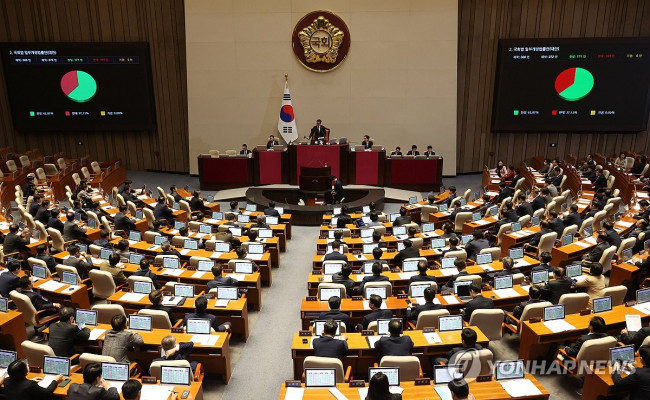 지난달 28일 국회 본회의