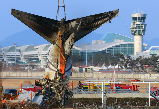 무안공항 사고 여객기 동체