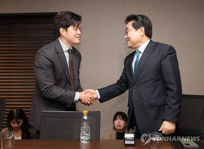 국민의힘 김용태 비대위원장-새미래민주당 전병헌 대표 회동