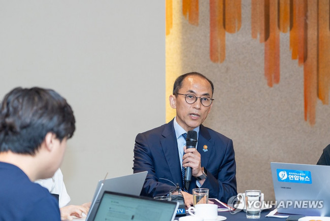 기자간담회 하는 고학수 개보위 위원장