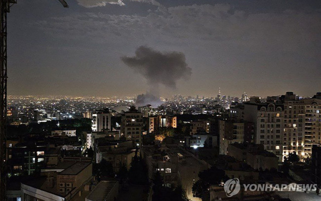 이스라엘 공습 받은 이란 수도 테헤란