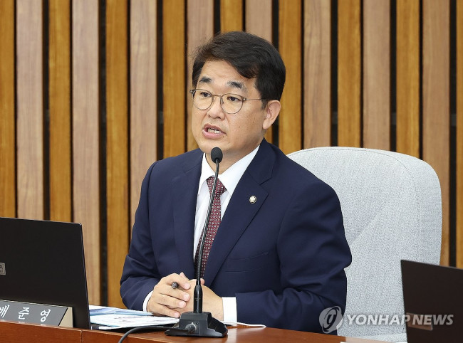 발언하는 배준영 간사