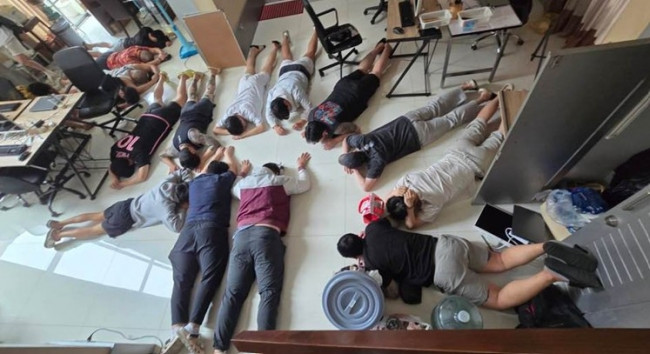 태국 파타야 로맨스스캠 조직원 검거 현장