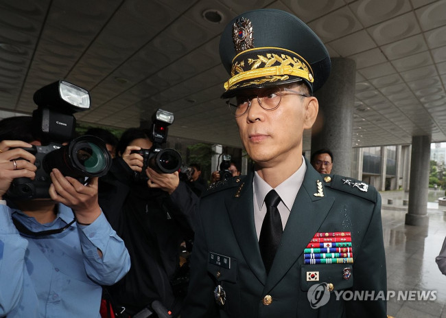 특검 출석하는 김용대 드론작전사령관