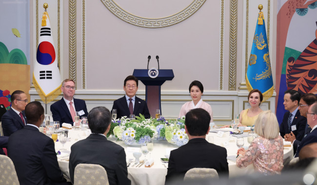 이재명 대통령, 주한외교단 만찬